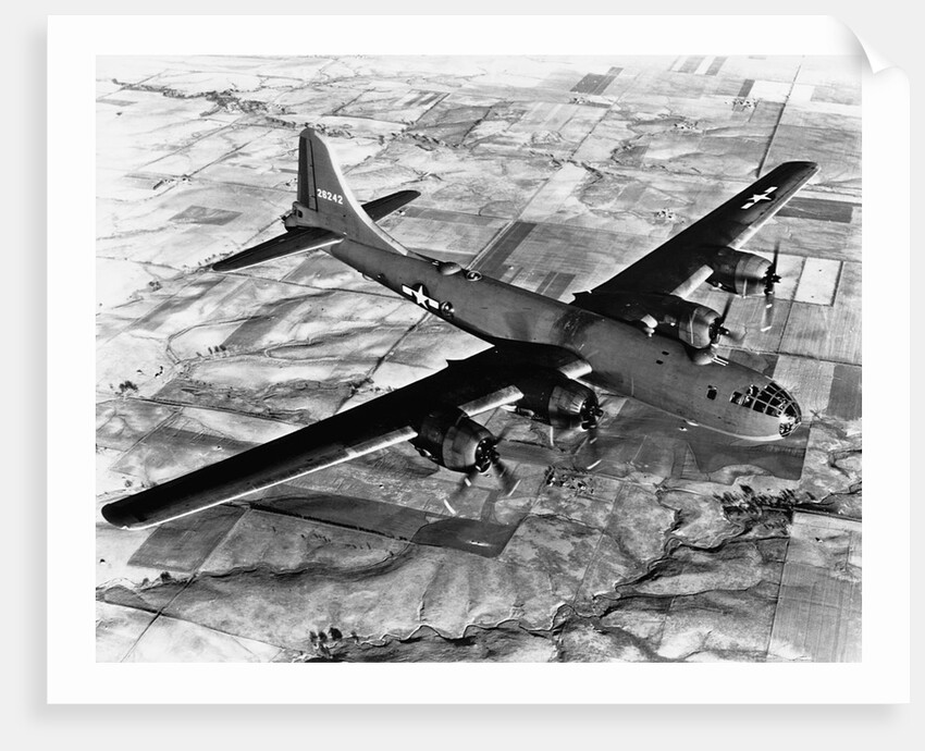 B-29 Flying Over Japan's Countryside by Anonymous