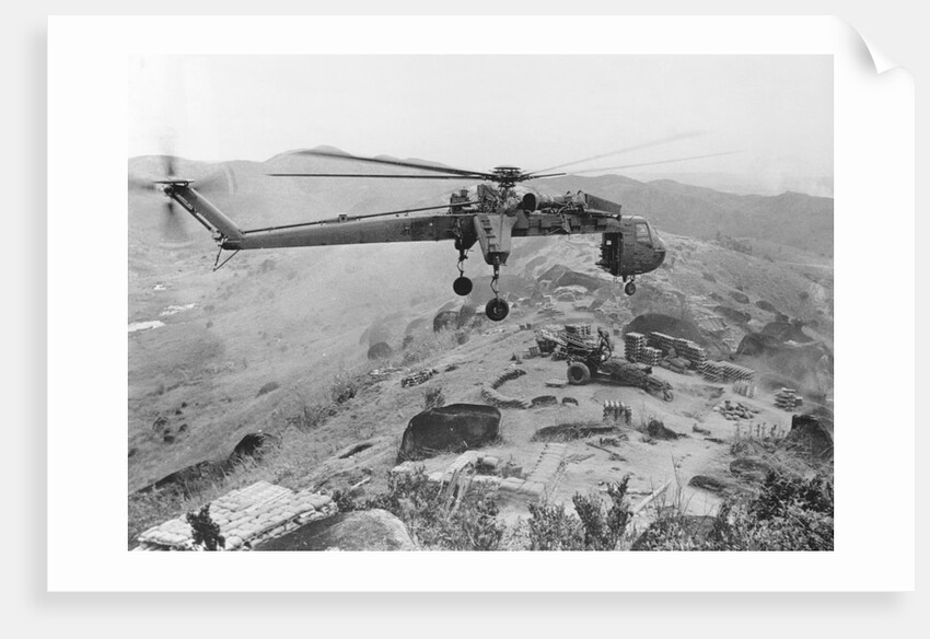 CH-54 "Flying Crane" in Flight by Anonymous
