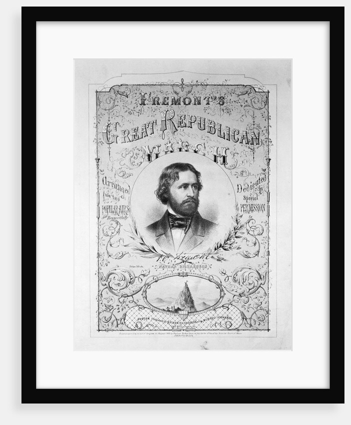 Printed Poster Advertisement for Republican Presidential Candidate John Charles Fremont by Anonymous