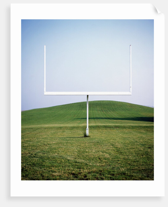 Goal Post in Field by Anonymous