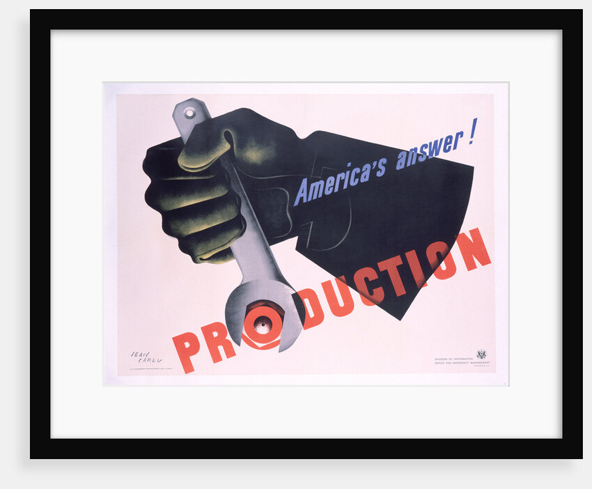 Production - America's Answer! Poster by Jean Carlu