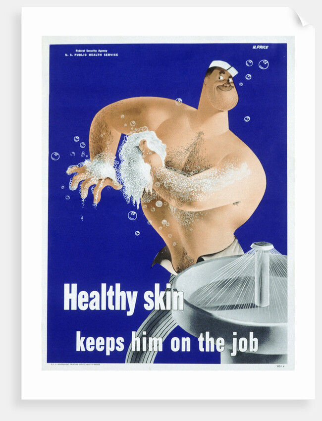 Healthy Skin Keeps Him on the Job Poster by Price