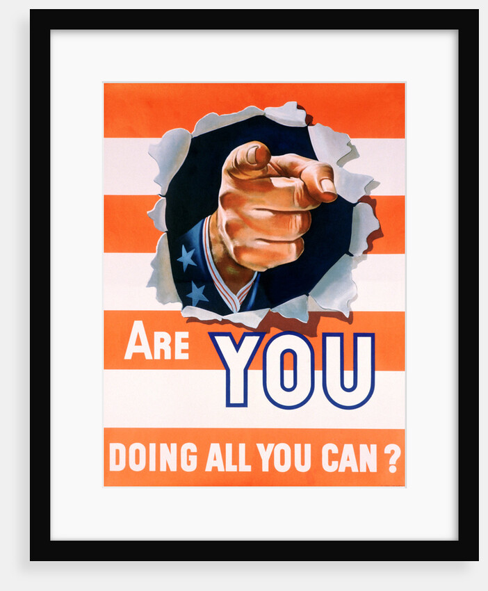 Are You Doing All You Can? World War II Poster by Anonymous
