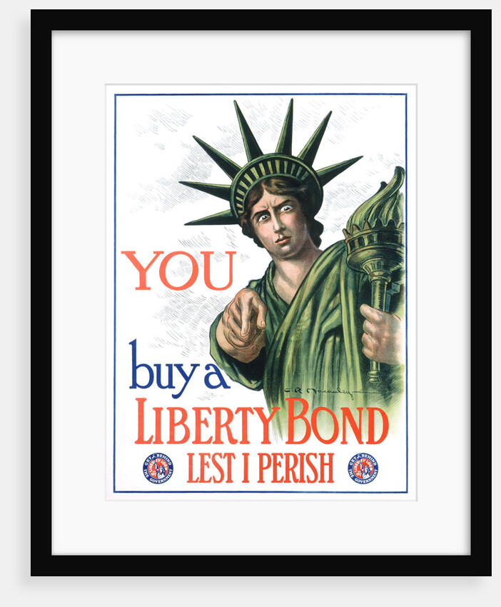 You Buy a Liberty Bond Lest I Perish Poster by C.R. Macauley