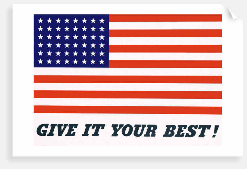 Give It Your Best! Poster by Charles Coiner