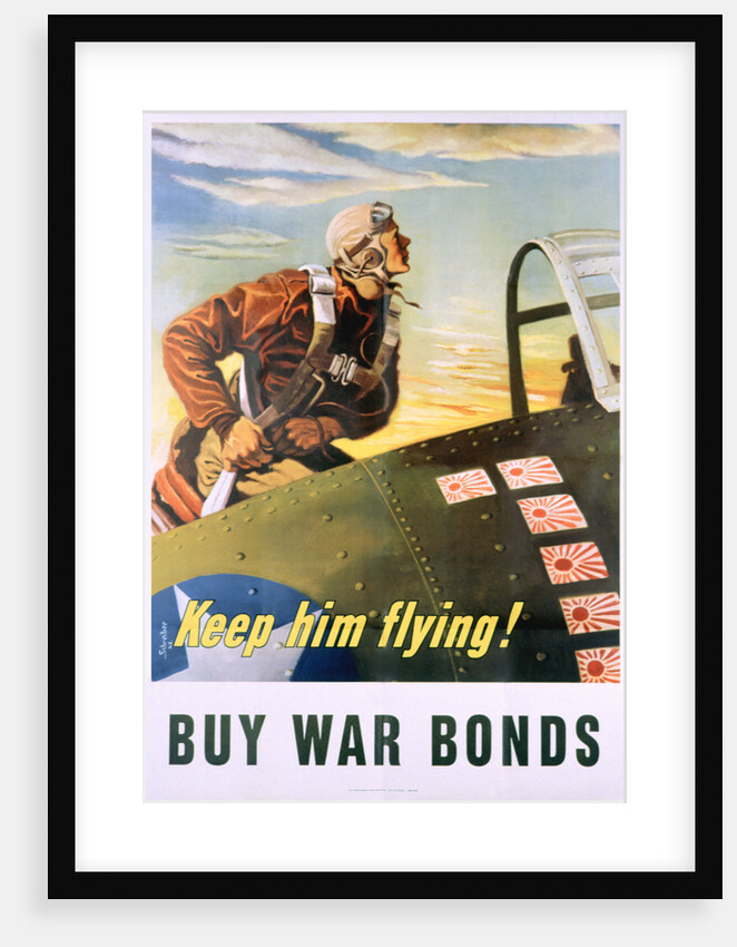 Keep Him Flying! Buy War Bonds Poster by Georges Schrieber