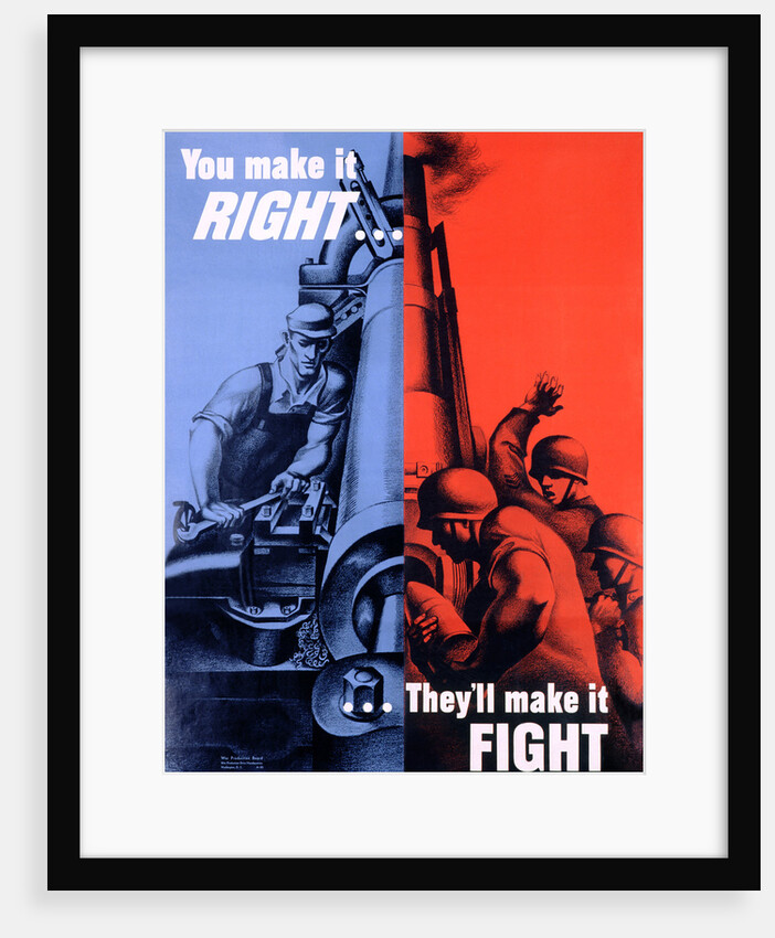 You Make It Right...They Make It Fight Poster by Bernard Perlin