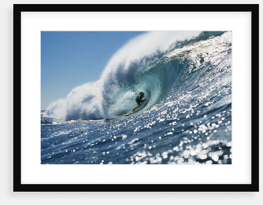 Surfer Riding a Wave by Anonymous