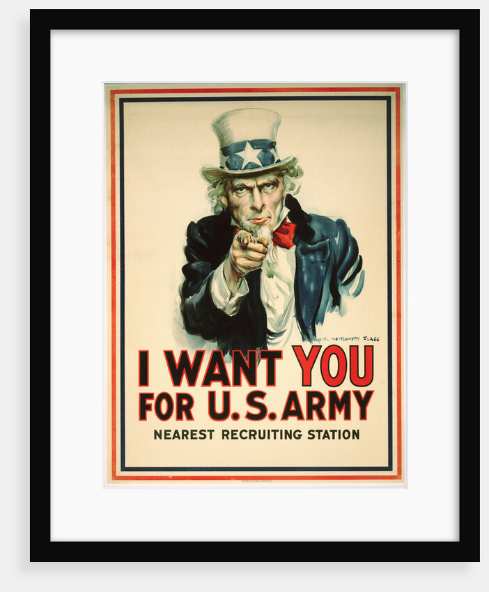 I Want You for the U.S. Army Recruitment Poster by James Montgomery Flagg