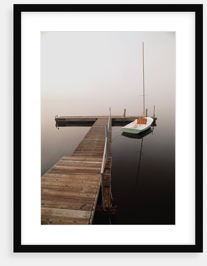 Sailboat Tied to Dock by Anonymous