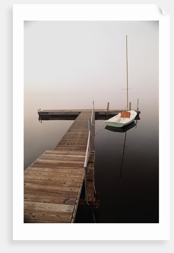 Sailboat Tied to Dock by Anonymous