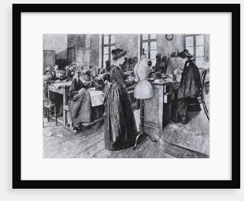 Woman Teaching Sewing Class by Anonymous