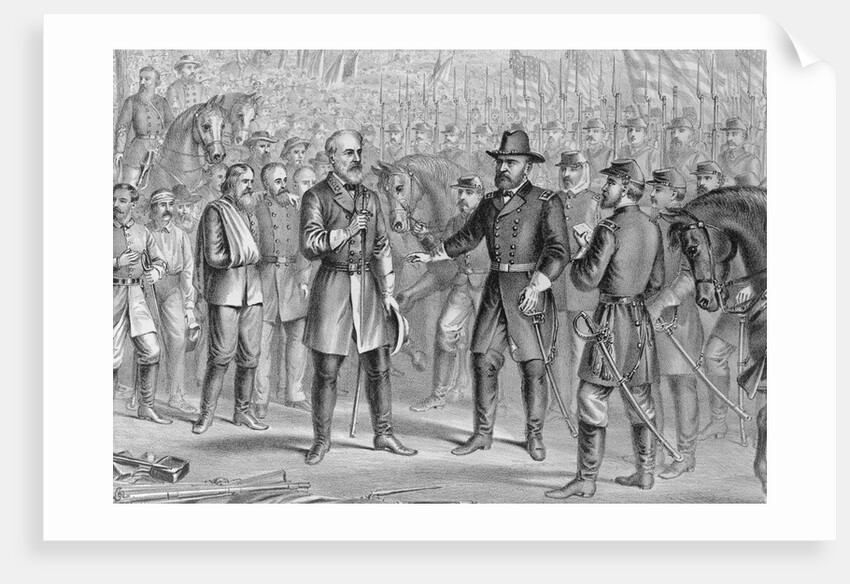 Robert E. Lee Surrendering to Ulysses Grant by Anonymous