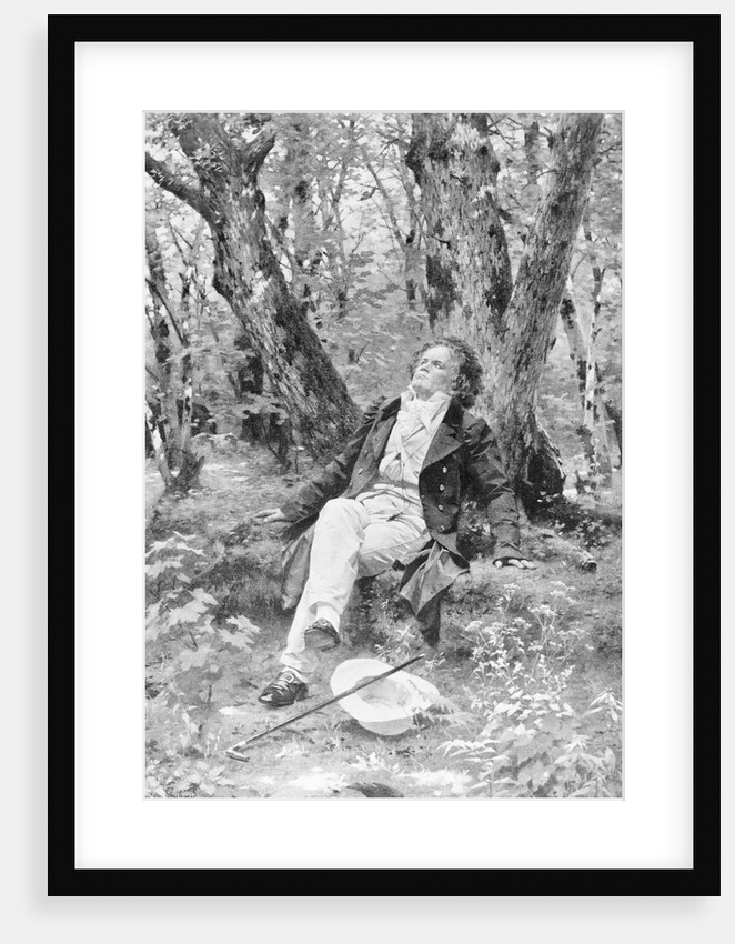 Beethoven Lounging in the Forest by Anonymous