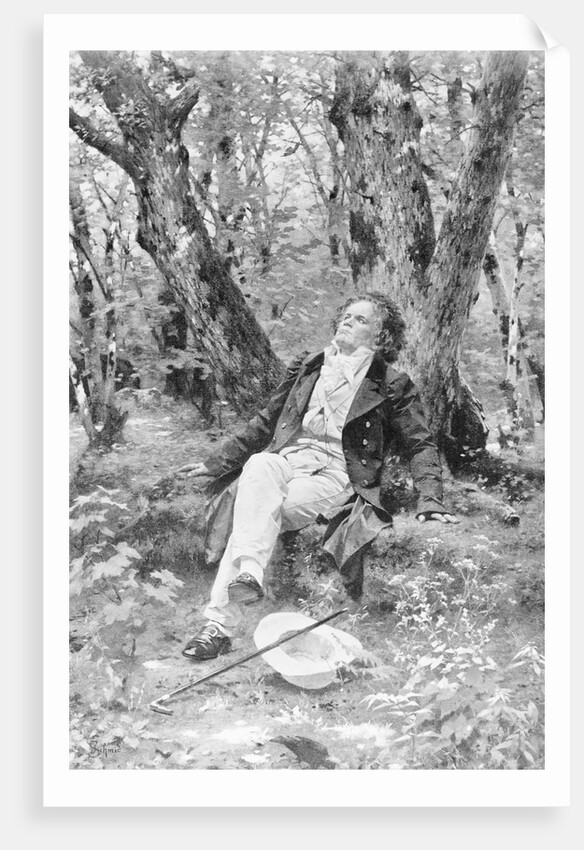 Beethoven Lounging in the Forest by Anonymous