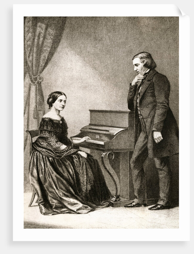 Clara and Robert Schumann by Anonymous