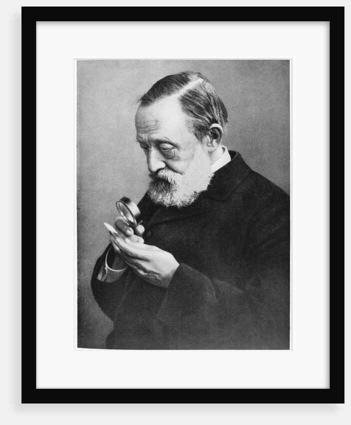 Rudolph Virchow Looking Through Magnifying Glass by Anonymous