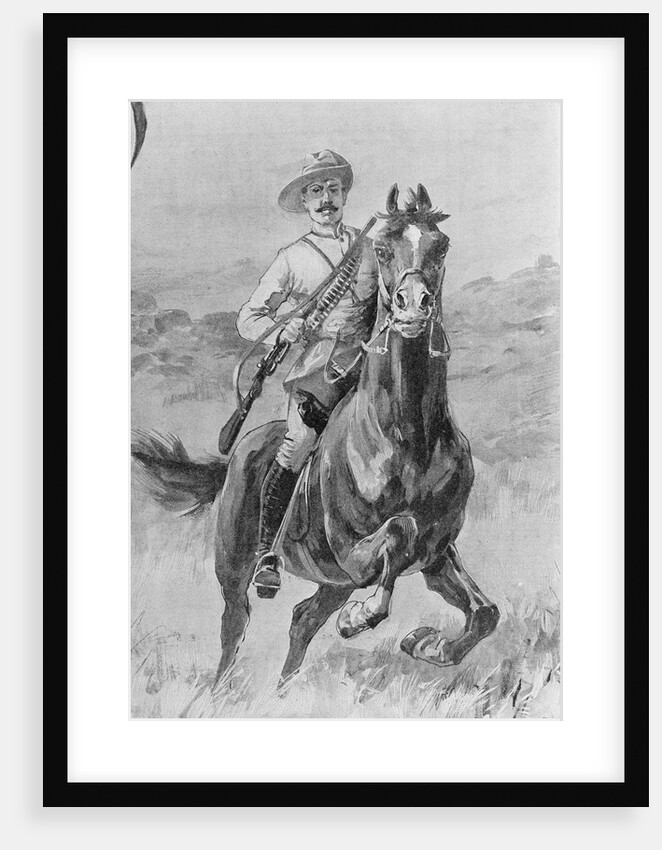 Drawing of Sir Leander Starr Jameson Riding Terrain by Anonymous
