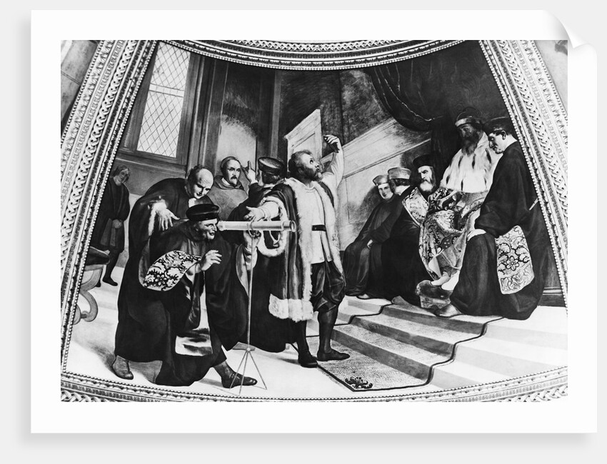 Galileo Demonstrating Telescope by Anonymous