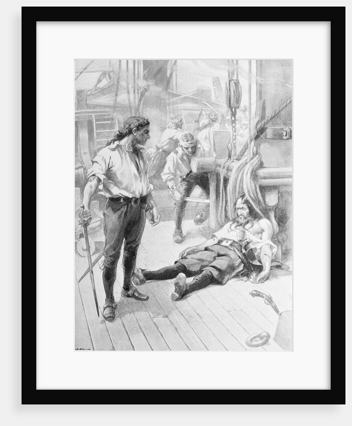Police at Edward Teach's Demise by Anonymous