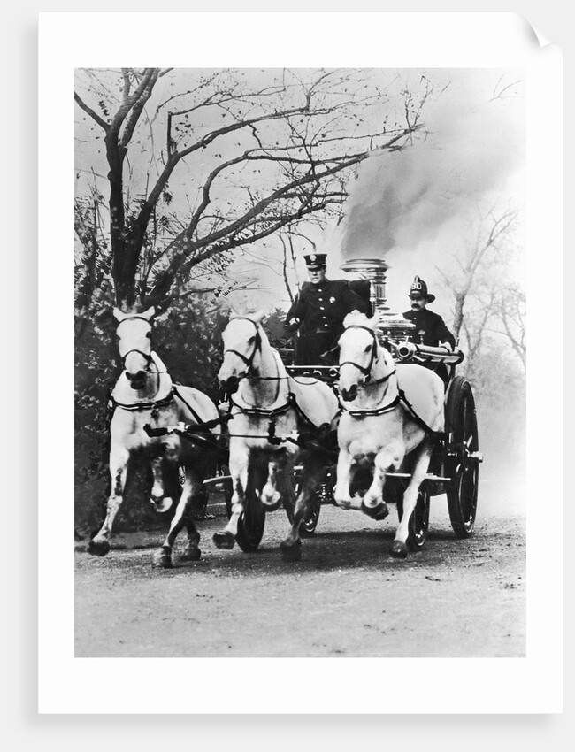 Fire Engine Under Full Steam by Anonymous