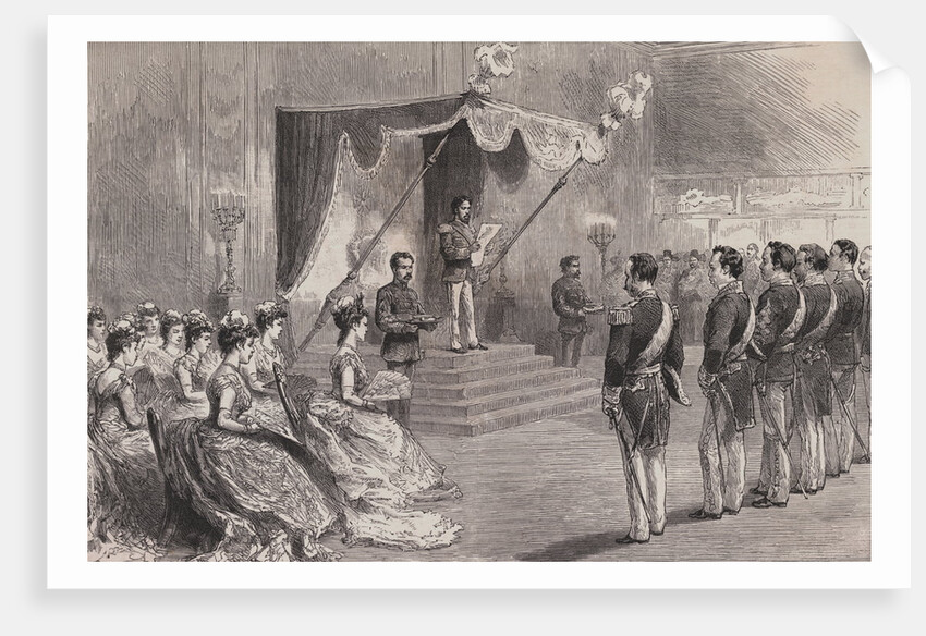 Print Depicting Emperor Mutsuhito Promulgating the New Constitution by Anonymous