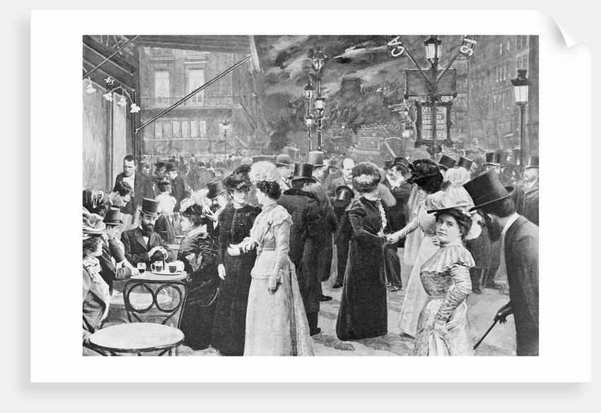 Life in Front of the Cafe de la Pais in Paris. by Anonymous
