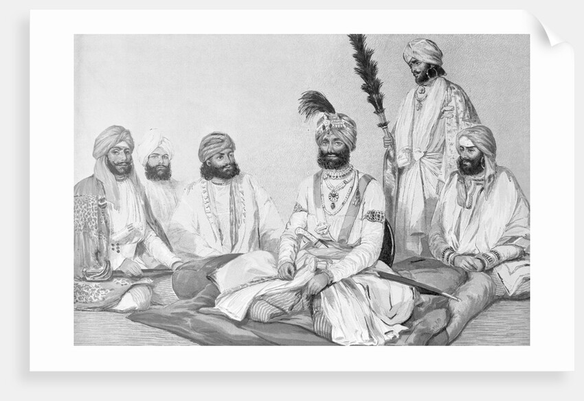 Drawing of Rajah Jawaher Singh and Assistants by Anonymous