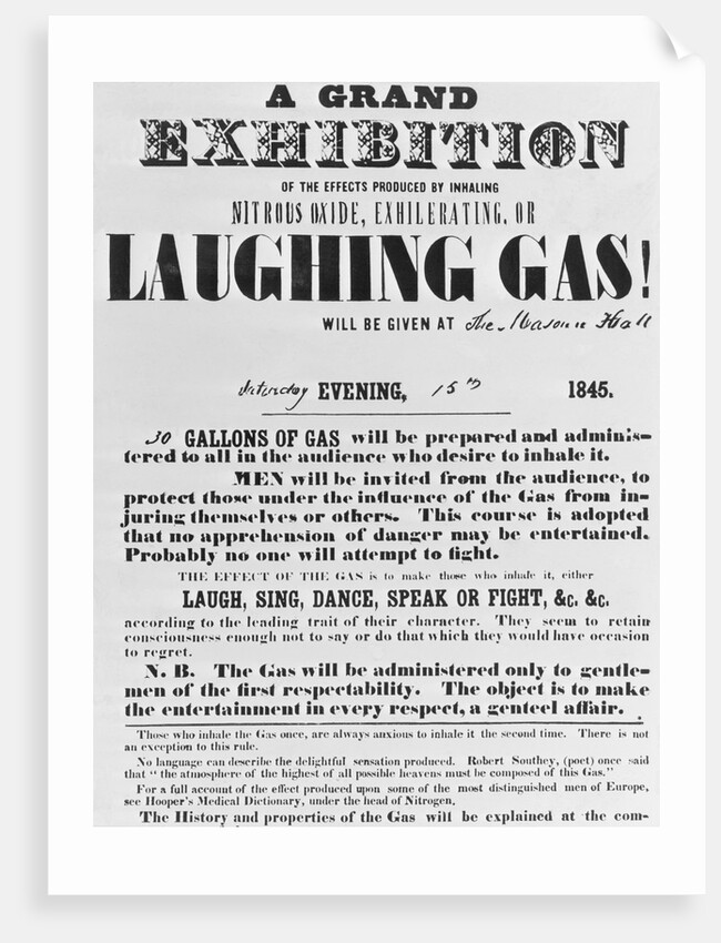 Poster on Laughing Gas by Anonymous
