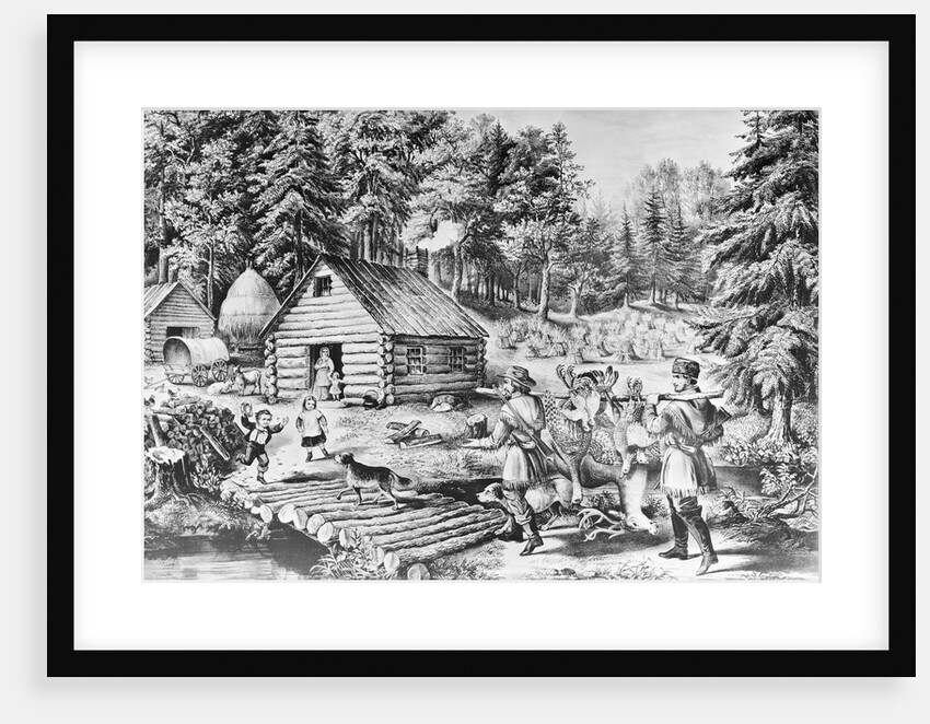 Pioneers Returning Home from Hunt by Anonymous