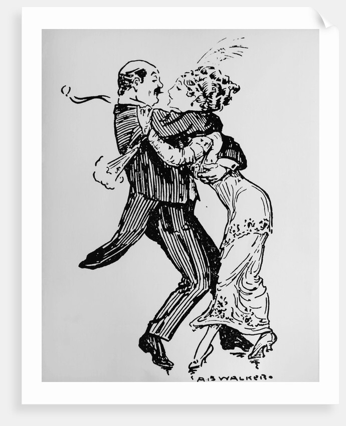 Illustration Of Couple Dancing by Anonymous