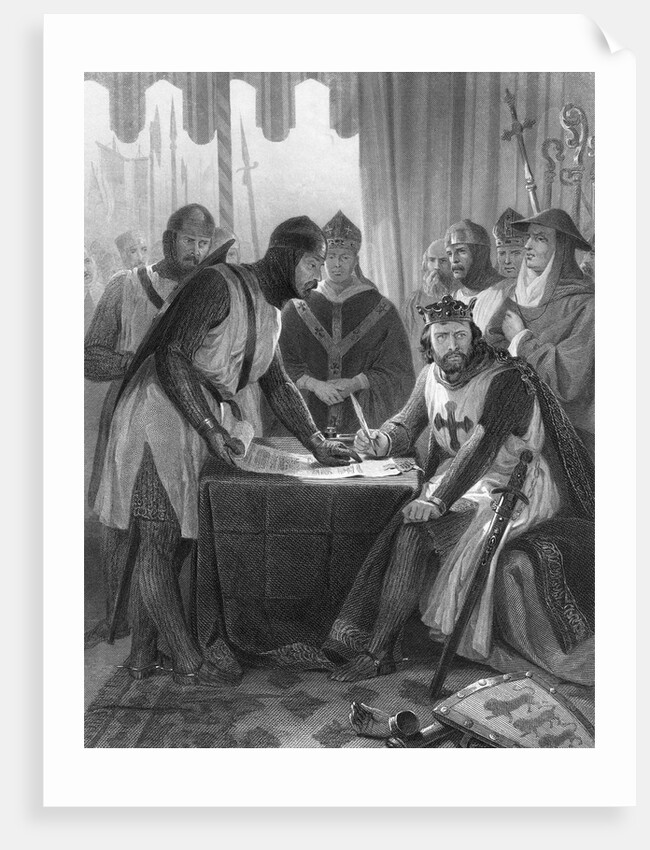 King John and Witnesses at Magna Carta Signing by Anonymous