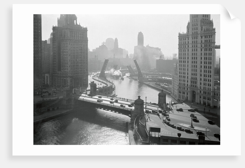 Opened Bridge over River by Anonymous