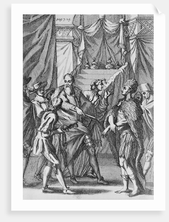 Illustration of Pizarro Imprisoning Inca King by Anonymous