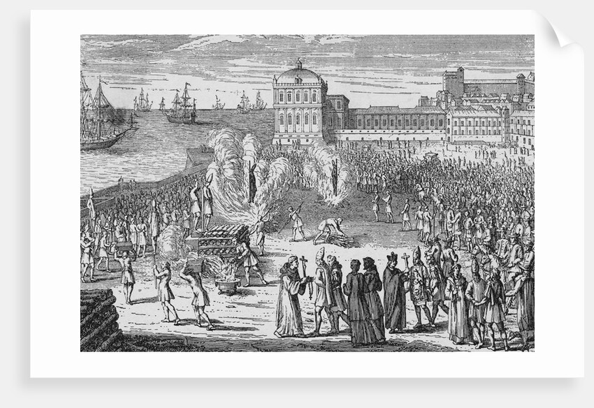Burning Suspects at the Stake at Spanish Inquisition by Anonymous