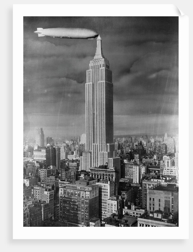 Dirigible Docked at Empire State Building by Anonymous