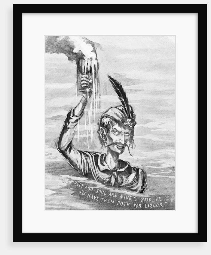 Drawing Depicting Devil of Alcohol by Anonymous