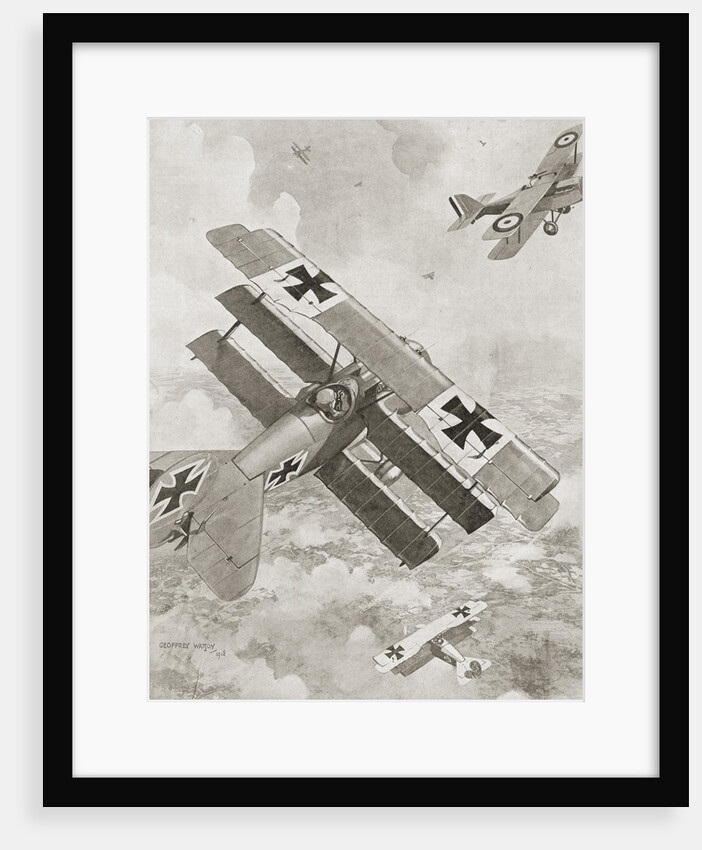 World War I Plane Fight by Anonymous