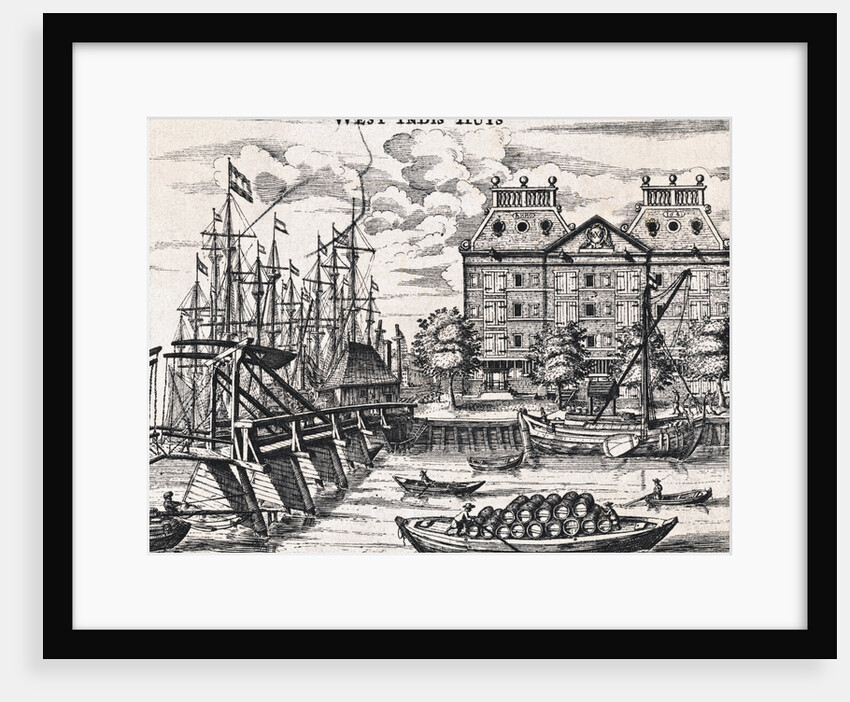 Men Rowing Canoes Through Amsterdam by Anonymous