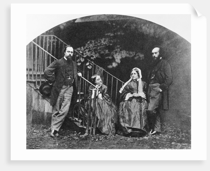 Painter Dante Gabriel Rossetti with His Family by Anonymous