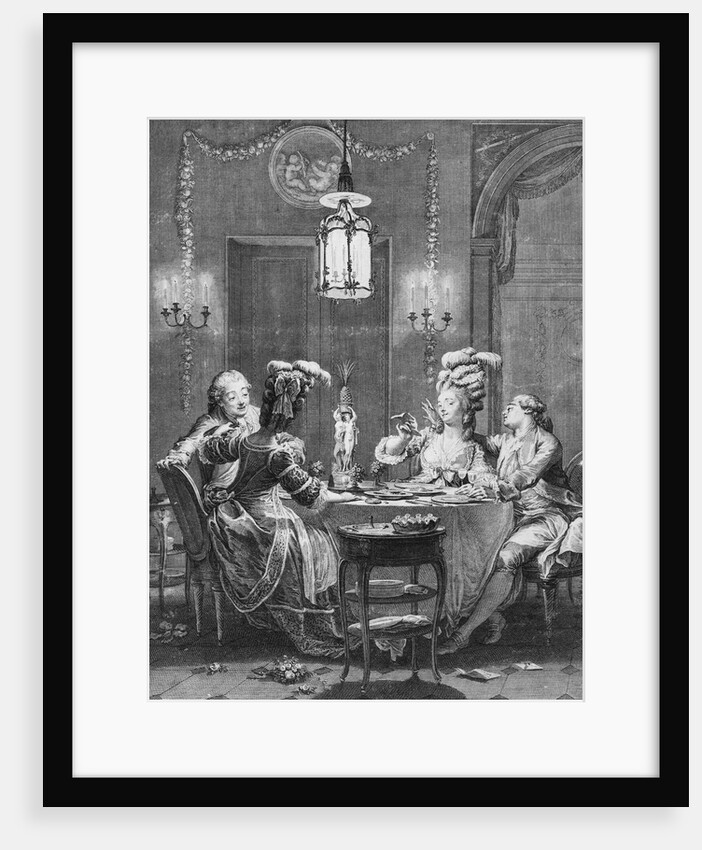 Le Souper Fin Engraving by Jean-Michel Moreau