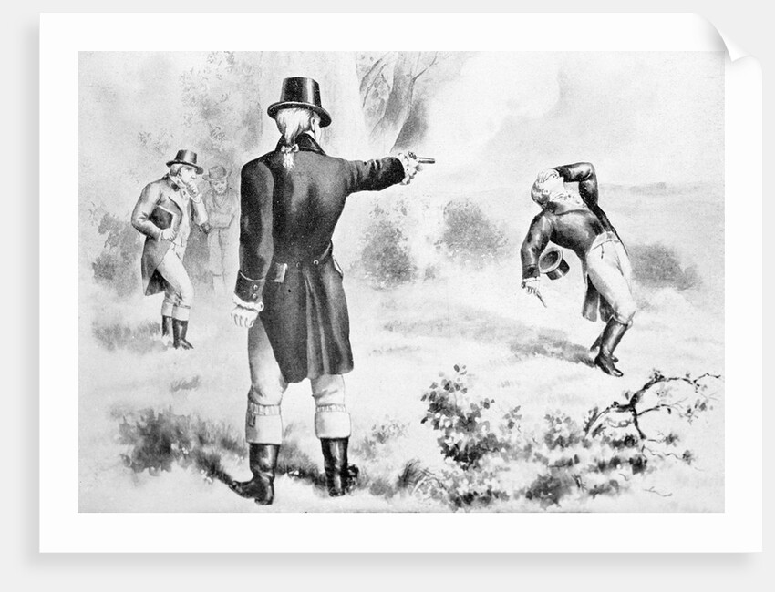 Illustration of the Duel Between Alexander Hamilton and Aaron Burr by Anonymous