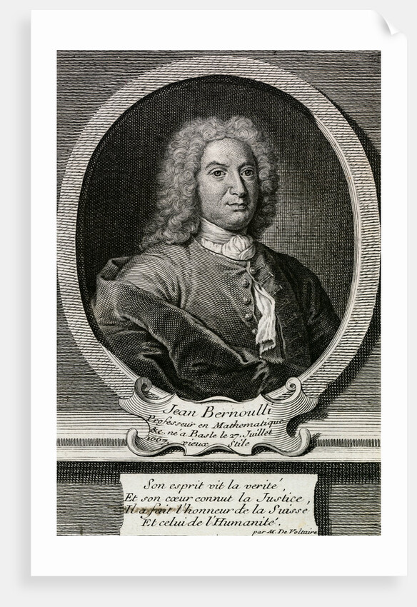 Jean Bernoulli Engraving by Anonymous