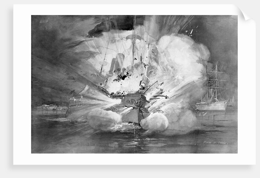 Battleship Maine Being Destroyed by Anonymous