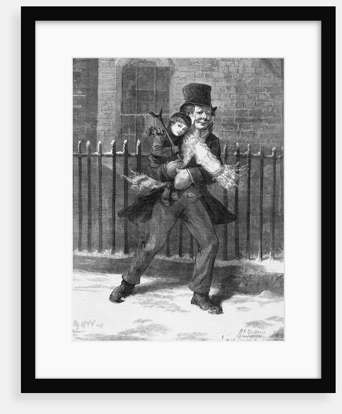 Bob Cratchit Carrying Tiny Tim by Anonymous
