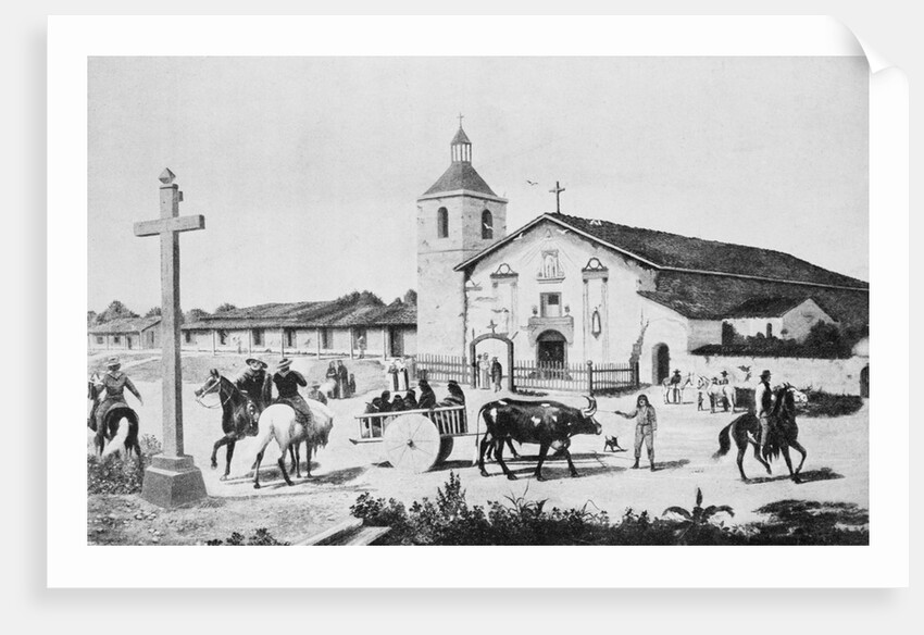 Painting of Mission Santa Clara de Asis in the Old Days by Anonymous