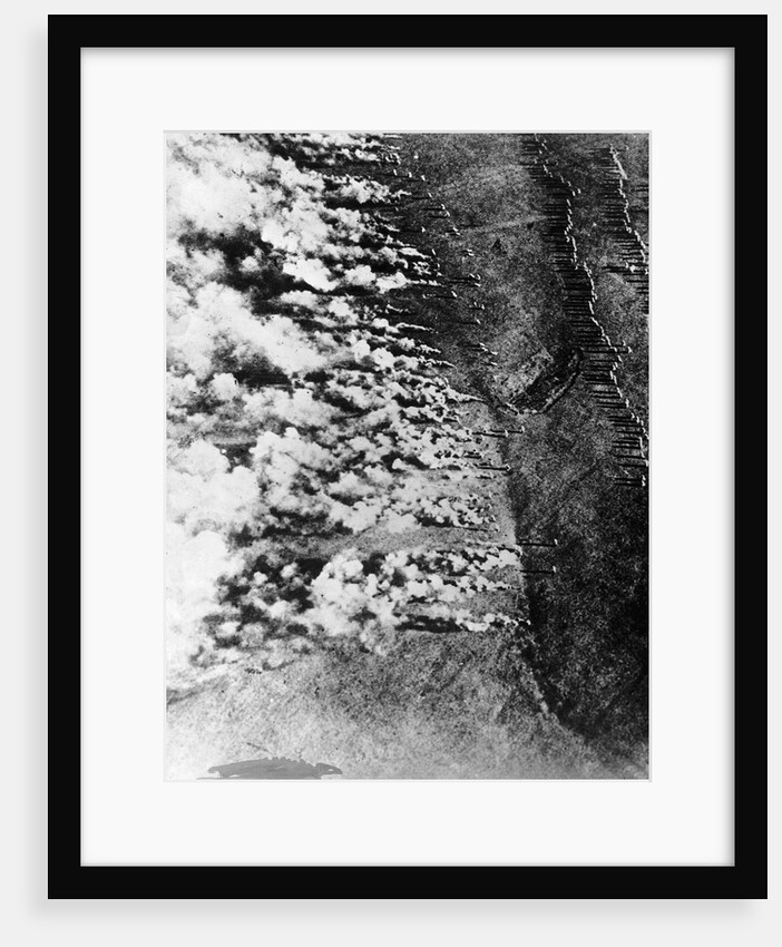 Aerial View of World War I Gas Attack by Anonymous