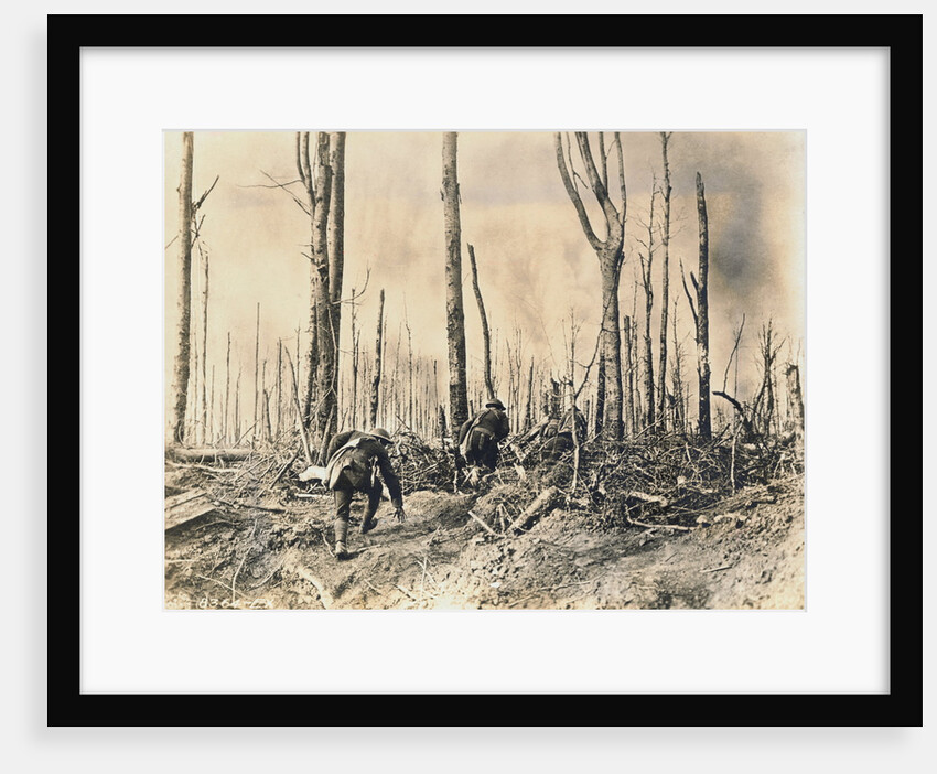 Soldiers Sneaking Through Woods by Anonymous