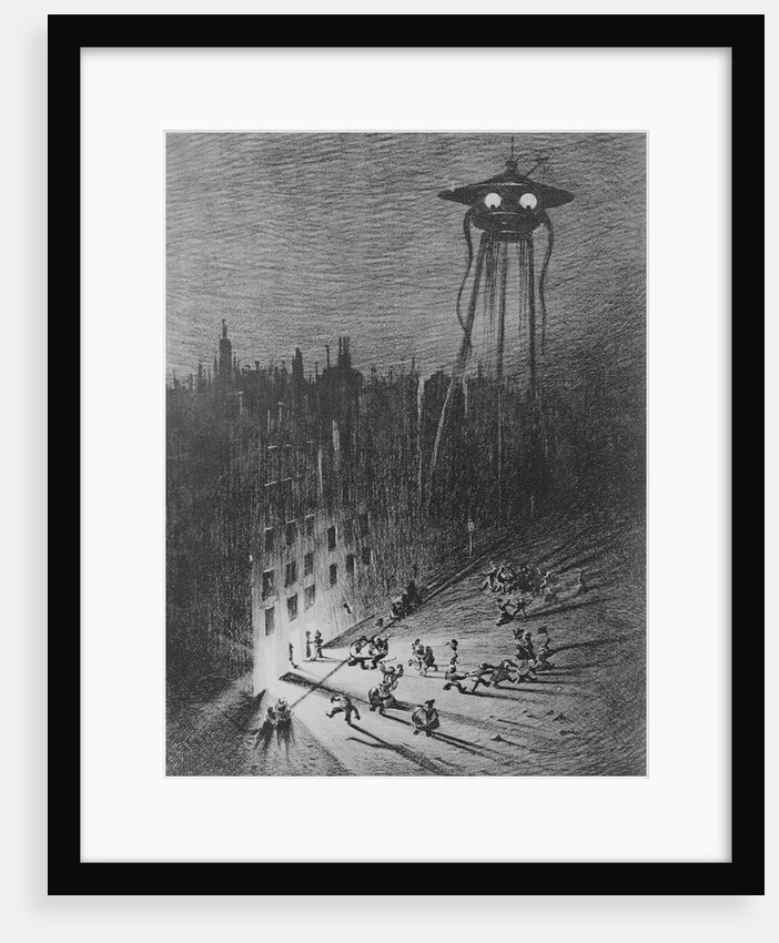 Illustration of a Martian Fighting Machine in London by Alvim Correa