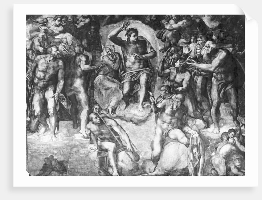Detail of Last Judgement by Michelangelo Buonarroti